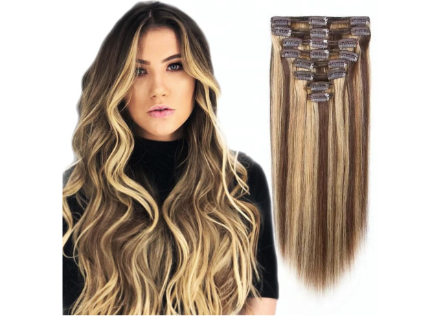 Extensii Clip-On DeLuxe Balayage #7 #613